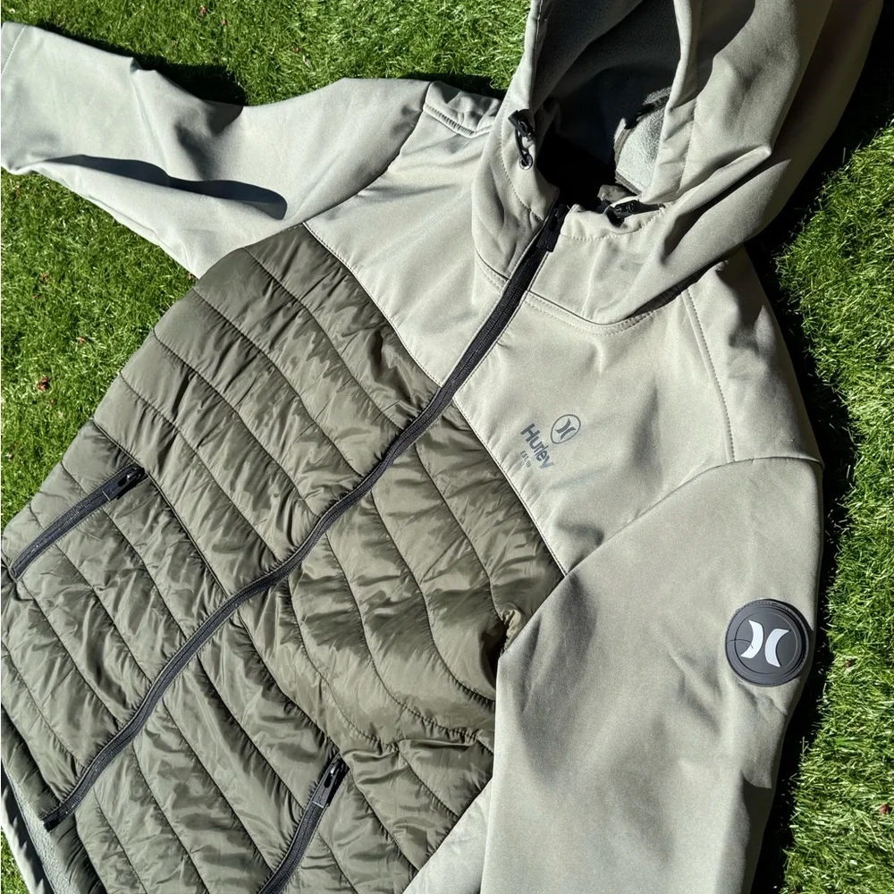 Hurley Green and Gray Hooded Jacket - Picture 9 of 16